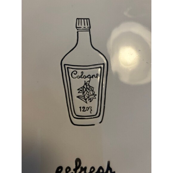 Set of 3 Bone white & Black Silhouette Bathroom Plaques- - Picture 5 of 9